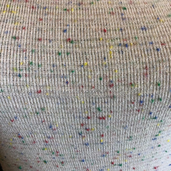 Vintage Confetti Short Sleeve Sweater Top - Picture 5 of 5